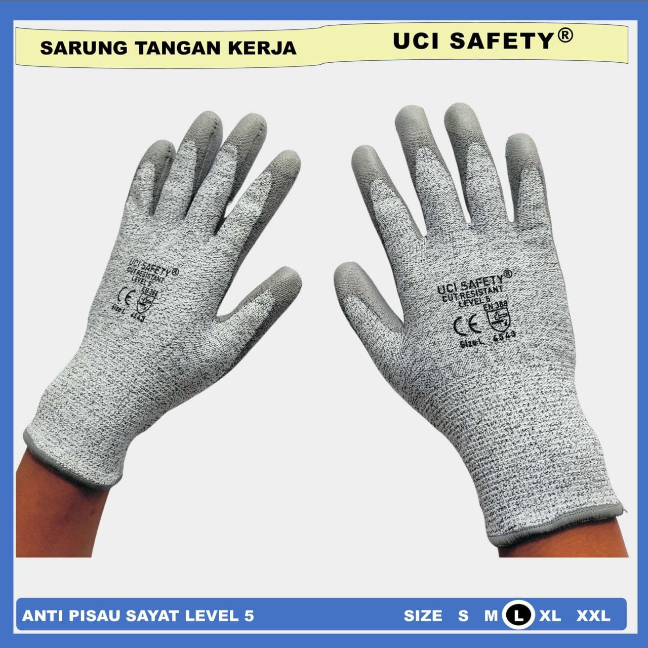 Sarung Tangan Anti Potong Cut Resistant Uci Safety Sarung Tangan