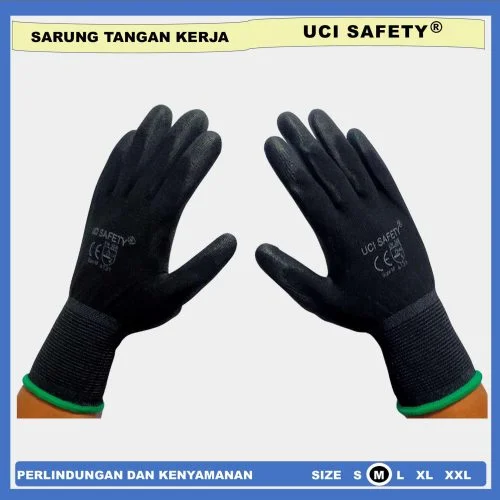 Uci Safety Hitam Sarung tangan Palmfit Size M