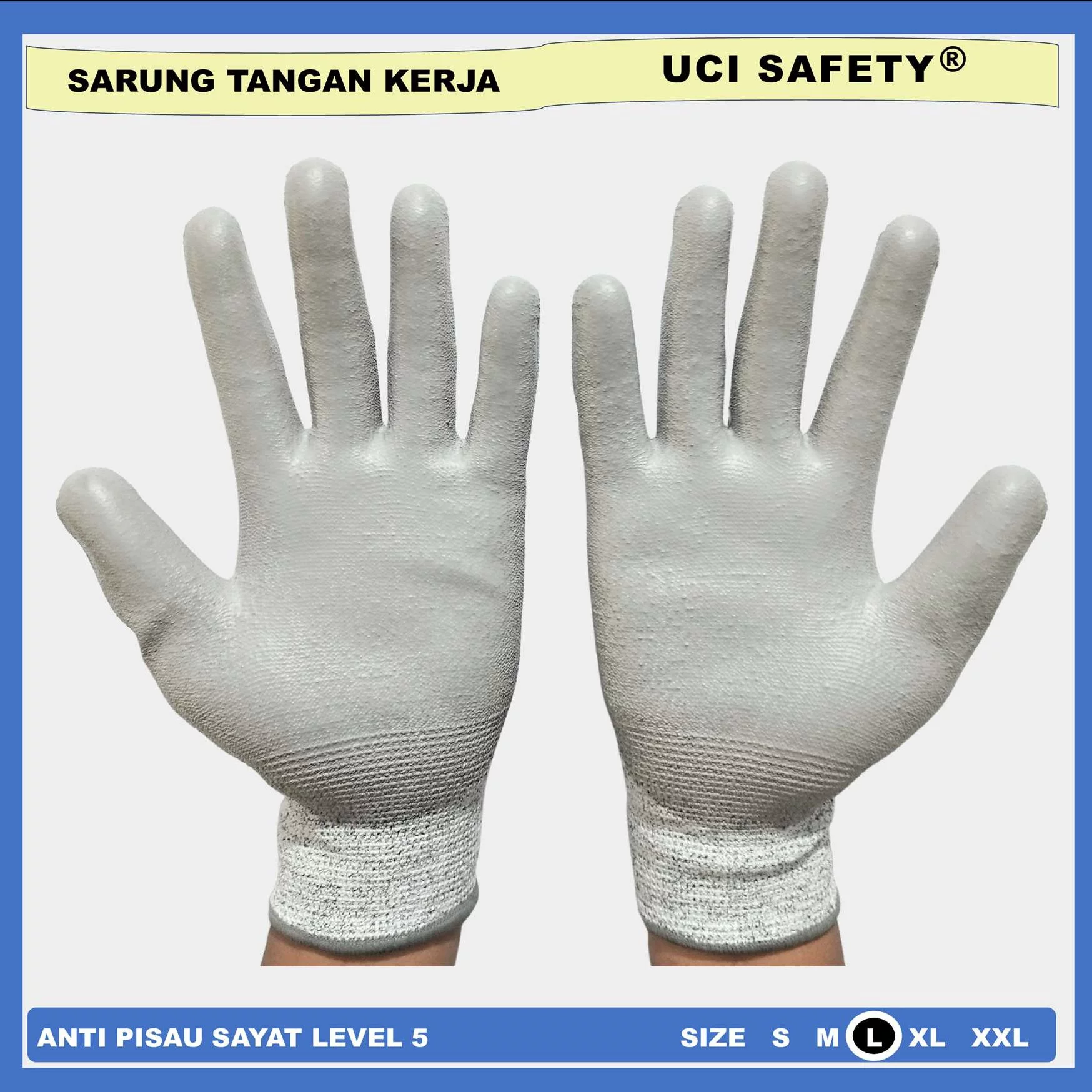 Sarung Tangan Cut Resistan Level 5 Kerja safety anti pisau benda tajam - Gambar 5