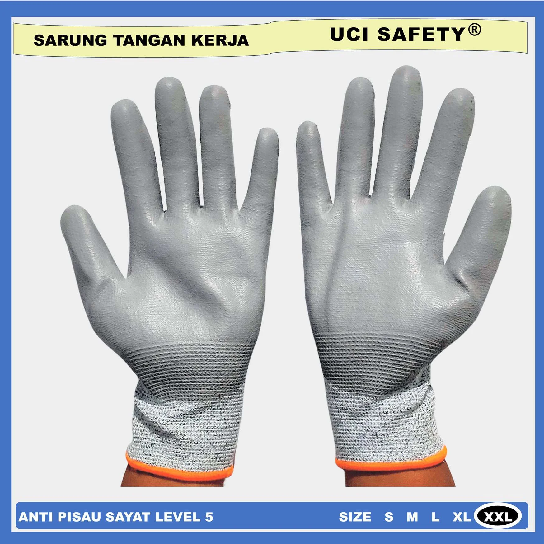 Sarung Tangan Cut Resistan Level 5 Kerja safety anti pisau benda tajam - Gambar 7