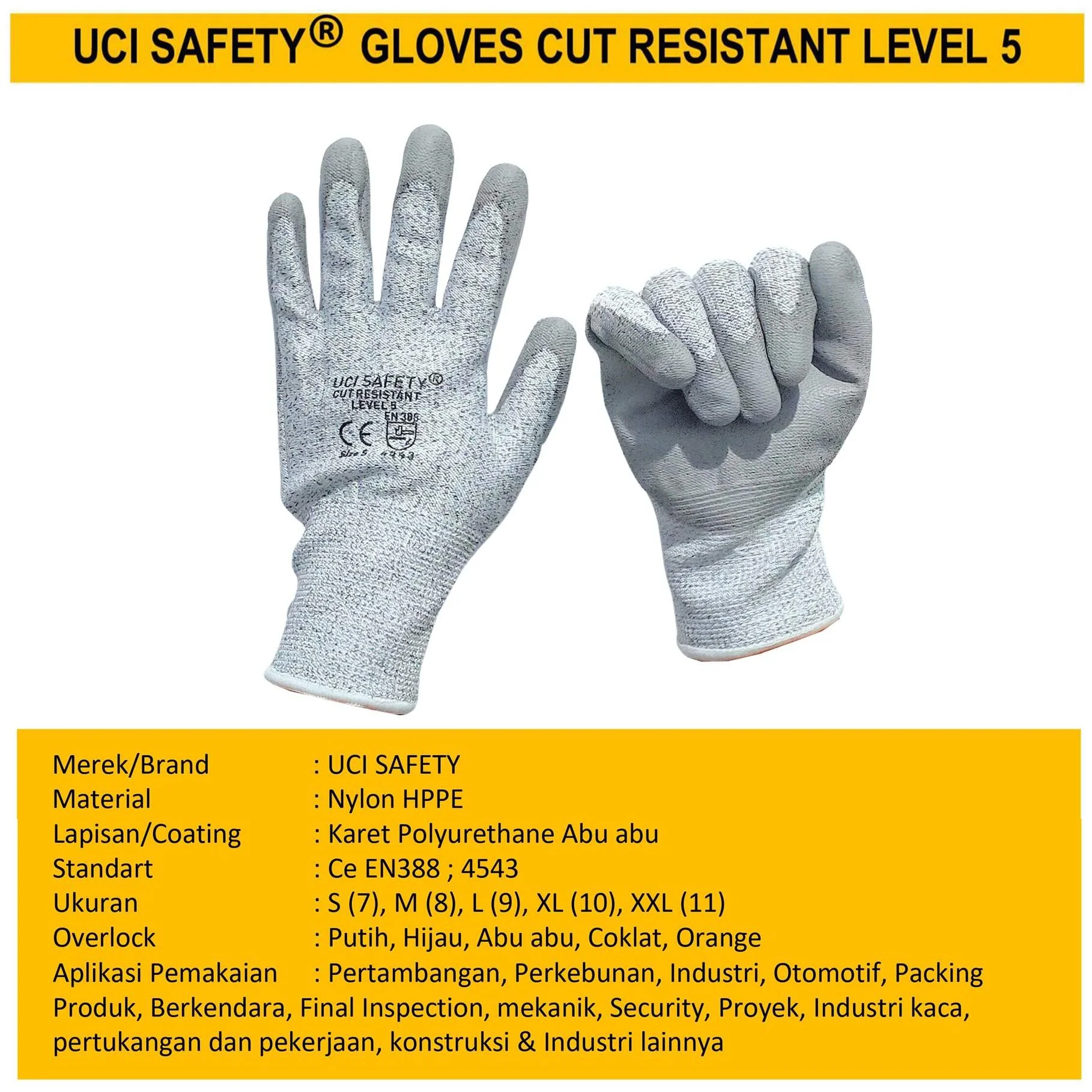 safety Gloves Anti Benda Tajam Anti Pisau Potong Anti Gores Hand Gloves - Gambar 4