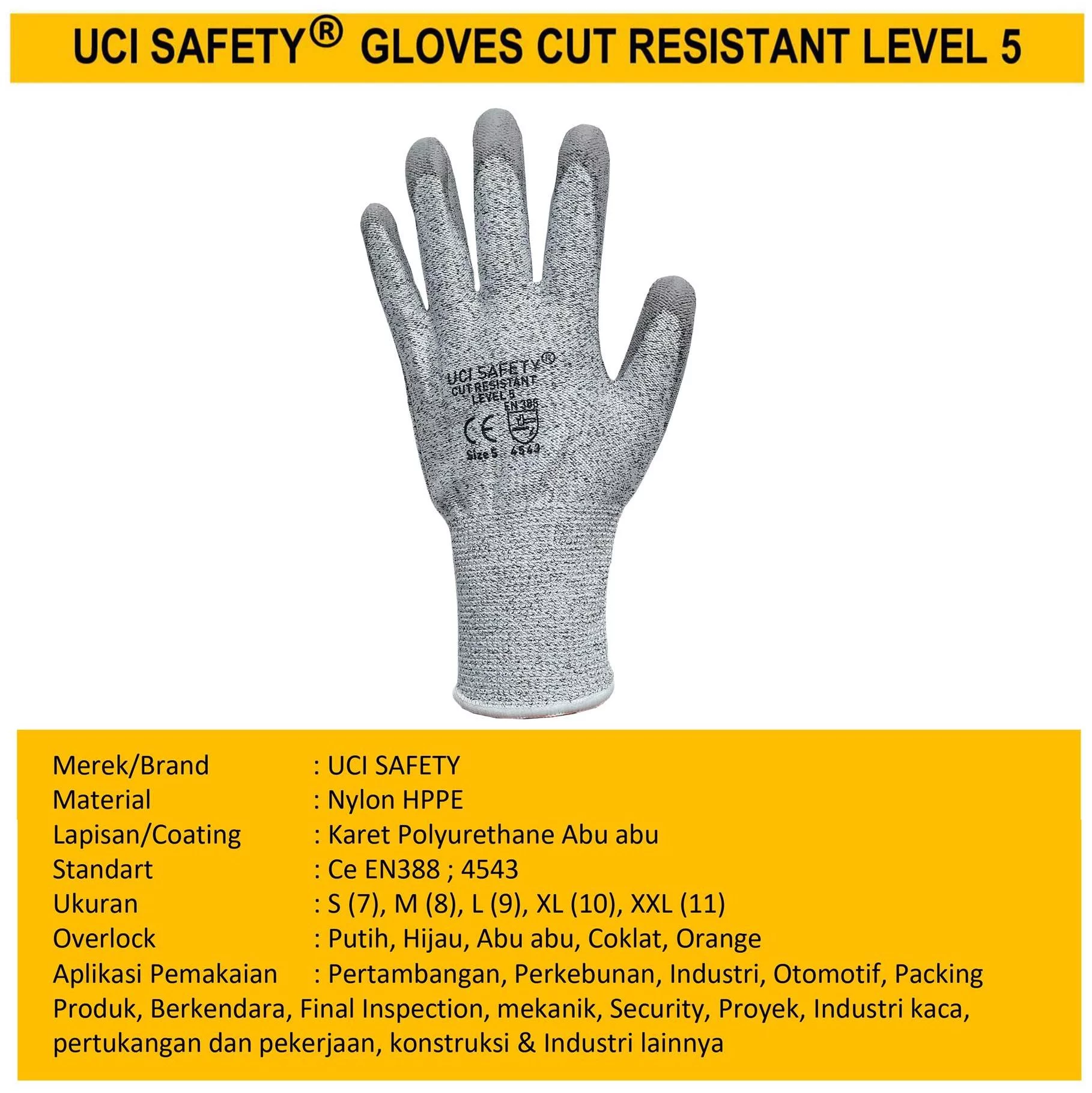 Sarung Tangan Perkebunan Uci Safety - Gambar 3
