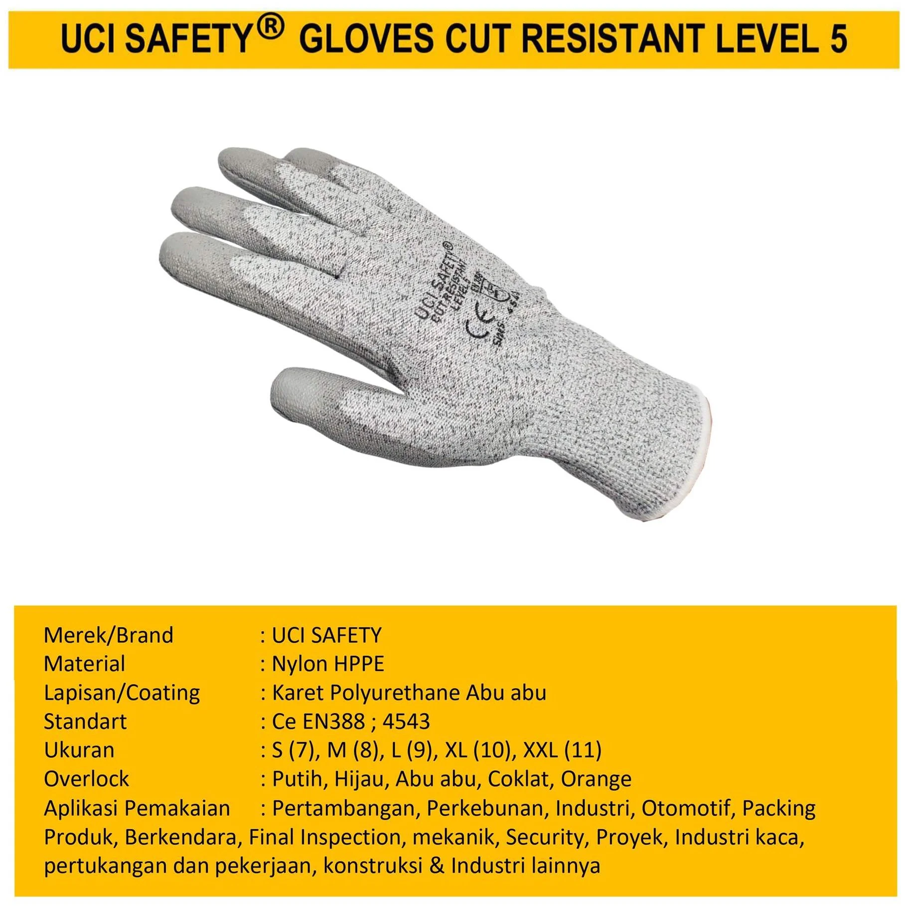 safety Gloves Anti Benda Tajam Anti Pisau Potong Anti Gores Hand Gloves - Gambar 2