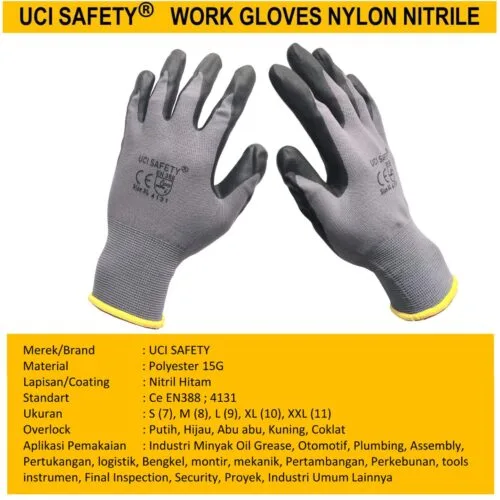 Sarung Tangan Multi Purpose Nylon Nitril Hand Glove