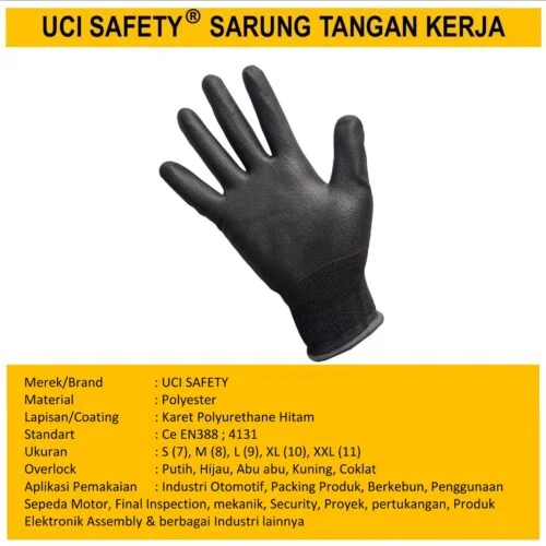 Palmfit Security Satpam Anti Slip Industri Pabrik Dilapisi Karet Proyek Tukang Bagunan