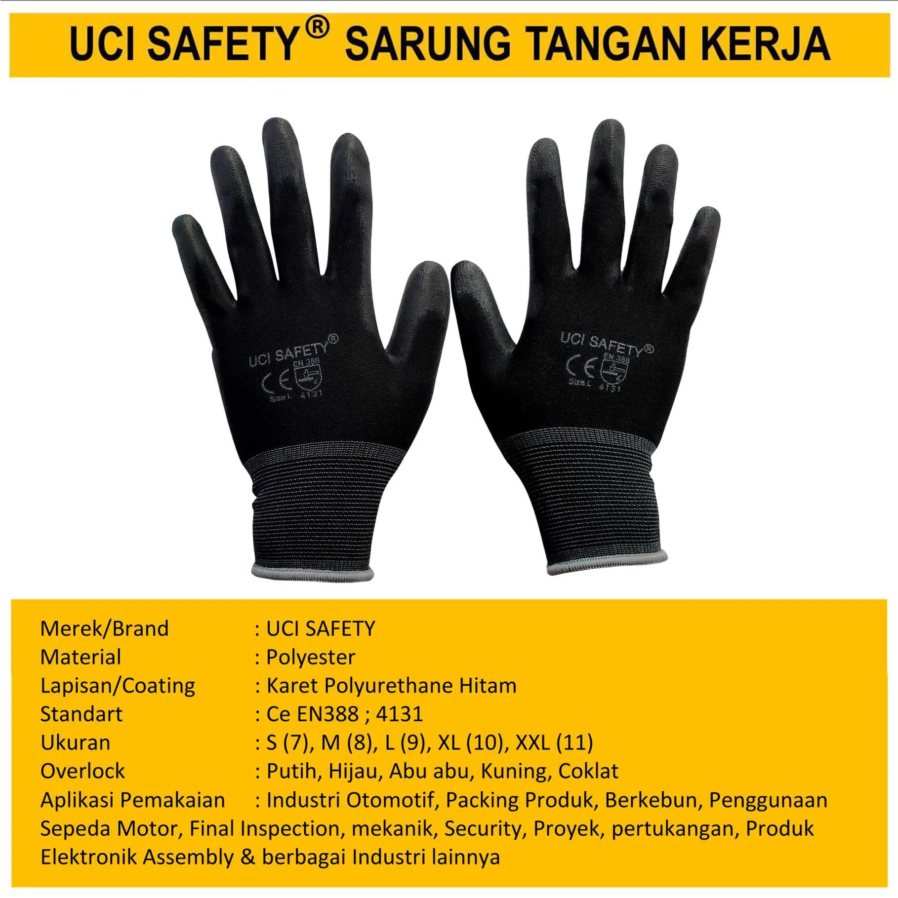Karet Kerja Polyurethane PU Pengaman kerja Berkebun - Gambar 4