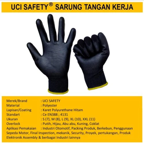 Industri Pabrik Hand Gloves Berkebun Coating Karet otomotif Mekanik Bengkel Montir Motor Uci Safety