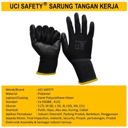 Palm Fit Proyek Tukang Bagunan Anti Slip Uci Safety Berkebun Pengaman kerja