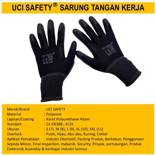 Karet PU Pengaman kerja Berkebun Uci Safety Anti Slip