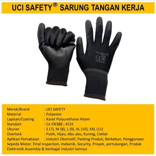 Karet Kerja Polyurethane PU Pengaman kerja Berkebun