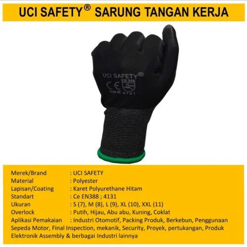 Packing Polyurethane Kerja Palm Fit Karet Sarung Tangan