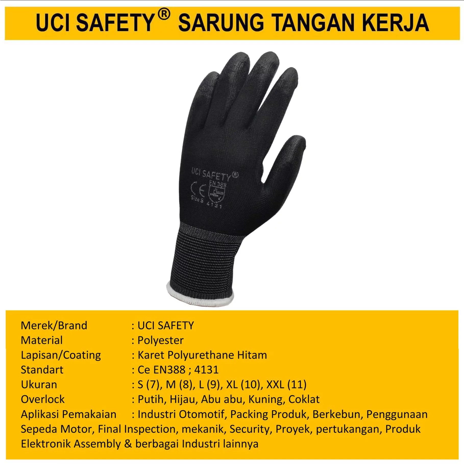Industri Pabrik Security Satpam Palmfit Karet PU Pengaman kerja