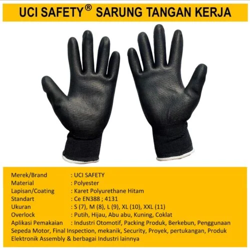 Security Satpam Dilapisi Karet Proyek Tukang Bagunan Palmfit Karet PU