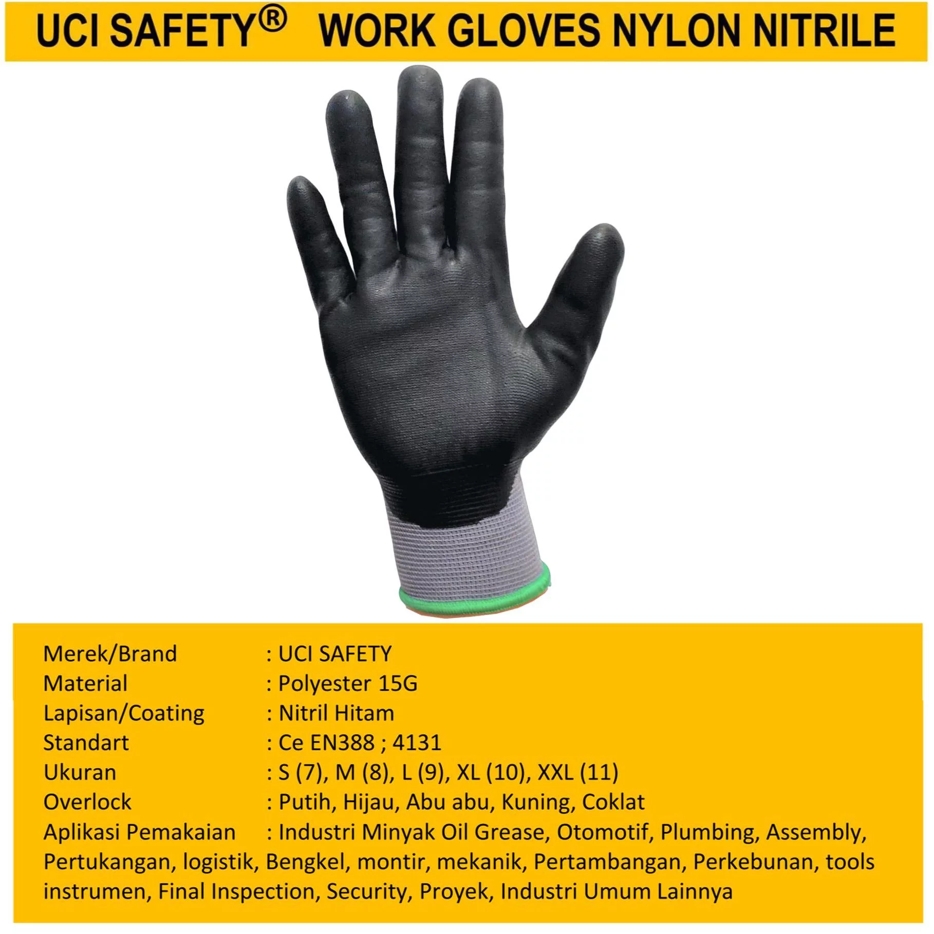 Greasy Pengaman kerja  Industri Nylon Multitask - Gambar 3