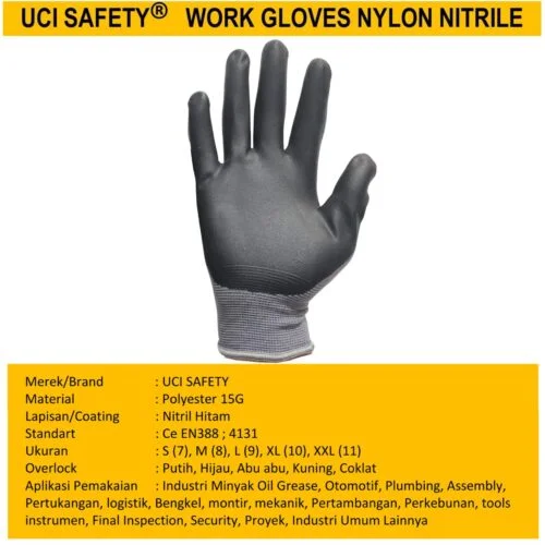 Greasy Pengaman kerja Industri Nylon Multitask