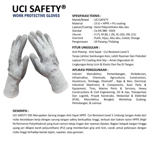 Motor Berkebun Hand Gloves ukuran lengkap