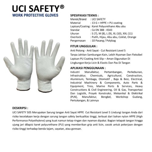 Konstruksi Anti Slip Hand Gloves