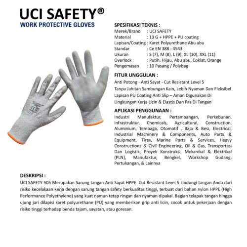 Cut Resistant Level 5 Welding Ukuran XL terbaik