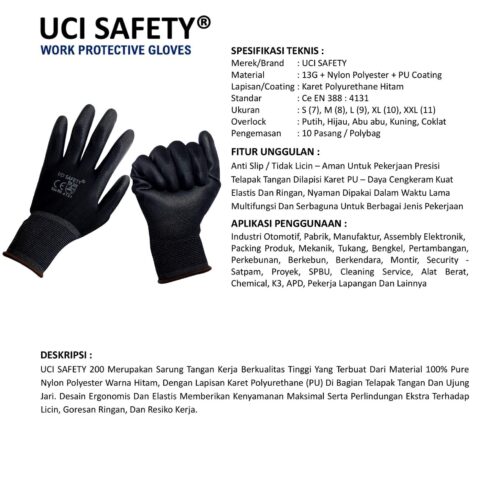 Sarung Tangan Montir Uci Safety Terbaik di Jayapura Papua