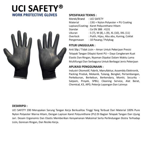 Distributor Sarung Tangan Palmfit PU Uci Safety Murah di Makassar Sulawesi Selatan