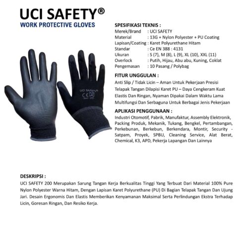 Supplier Sarung Tangan Pabrik Uci Safety Resmi di Manado Sulawesi Utara
