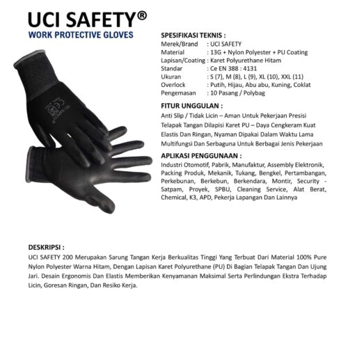Sarung Tangan Pabrik Uci Safety untuk Proyek & Industri di Bekasi Jawa Barat