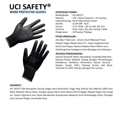 Toko Sarung Tangan Packing Uci Safety Berkualitas Padang Sumatera Barat