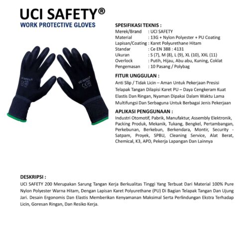 Sarung Tangan Pabrik Uci Safety Cocok untuk Bengkel & Mekanik Manado Sulawesi Utara