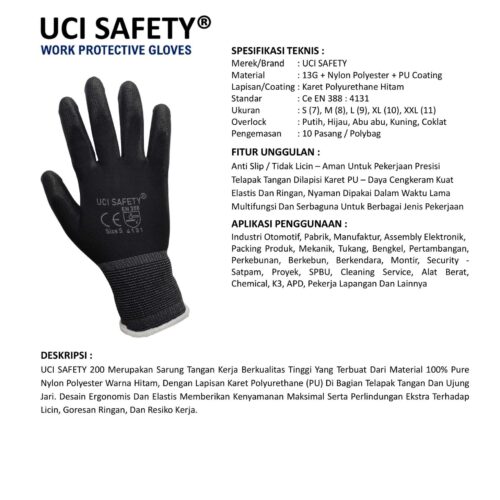 Toko Sarung Tangan Montir Uci Safety Berkualitas Malang Jawa Timur