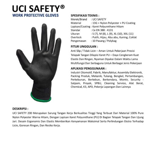 Sarung Tangan Karet Uci Safety Terbaik di Surabaya Jawa Timur