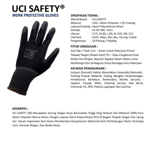 Distributor Sarung Tangan Packing Uci Safety Murah di Medan Sumatera Utara