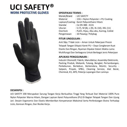Distributor Sarung Tangan Packing Uci Safety Murah di Semarang Jawa Tengah