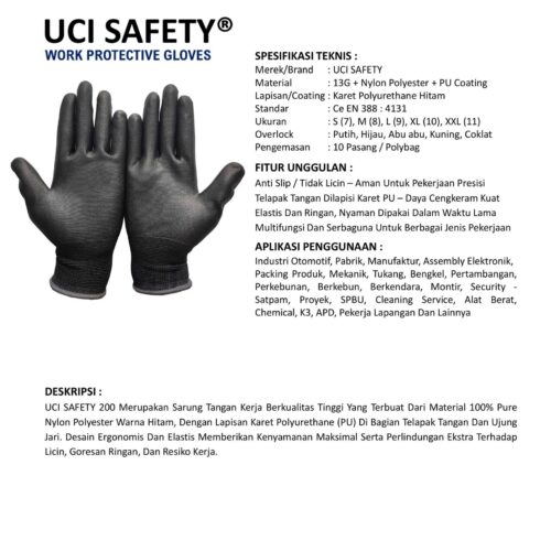 Supplier Sarung Tangan Nilon Uci Safety Resmi di Pekanbaru Riau