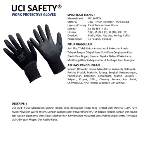 Toko Sarung Tangan Industri Uci Safety Berkualitas Palembang Sumatera Selatan
