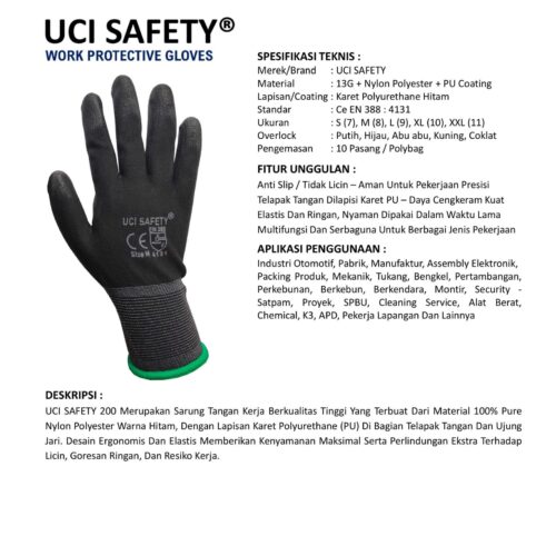 Toko Sarung Tangan Anti Slip Uci Safety Berkualitas Bogor Jawa Barat