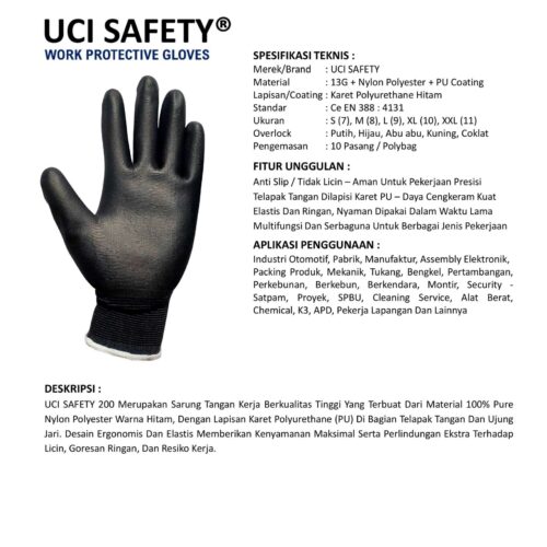Toko Sarung Tangan Hitam Uci Safety Berkualitas Batam Kepulauan Riau