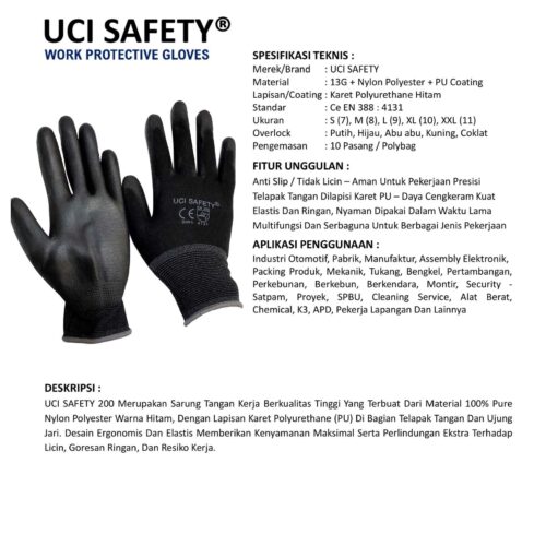Supplier Sarung Tangan Pabrik Uci Safety Resmi di Padang Sumatera Barat
