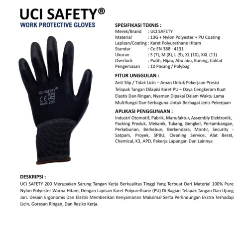 Sarung Tangan Packing Uci Safety untuk Proyek & Industri di Kupang NTT