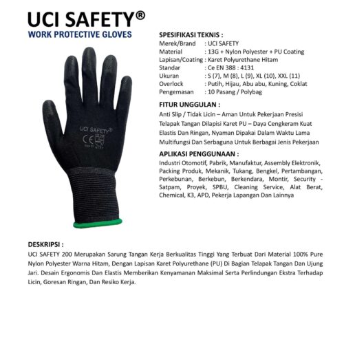 Distributor Sarung Tangan Proyek Uci Safety Murah di Bekasi Jawa Barat