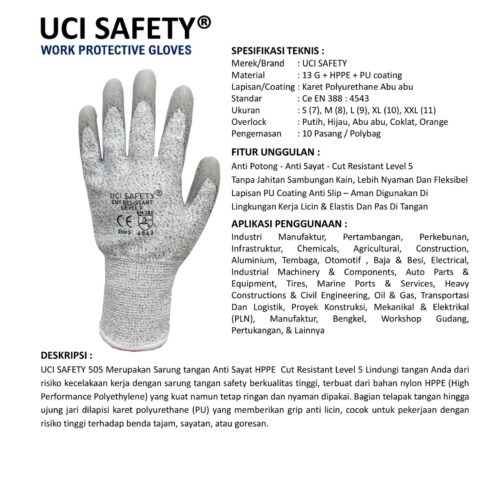 Anti Slip Safety Gloves Pertambangan