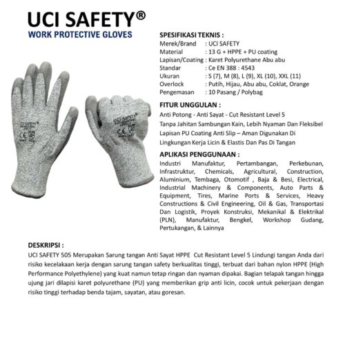 EN 388 4543 Pisau dengan Kawat Besi Baja