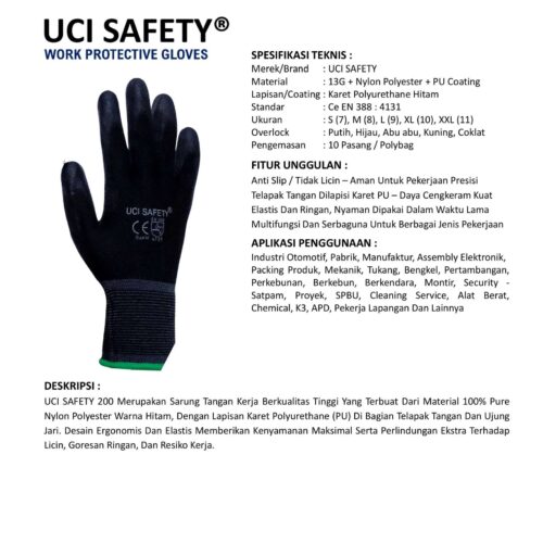 Jual Sarung Tangan Industri Uci Safety Harga Terjangkau Bandung Jawa Barat