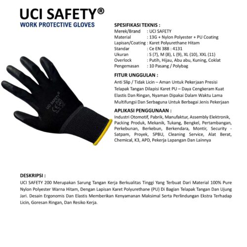 Toko Sarung Tangan Proyek Uci Safety Berkualitas Banjarmasin Kalimantan Selatan
