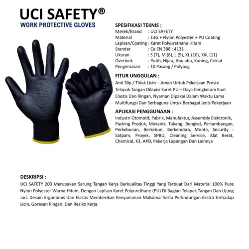Toko Sarung Tangan Mekanik Uci Safety Berkualitas Makassar Sulawesi Selatan