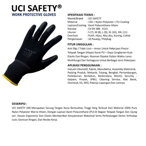 Distributor Sarung Tangan Proyek Uci Safety Murah di Banjarmasin Kalimantan Selatan