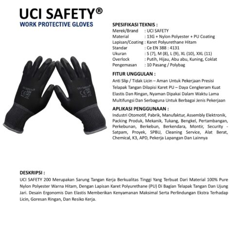 Jual Sarung Tangan Otomotif Uci Safety Harga Terjangkau Malang Jawa Timur