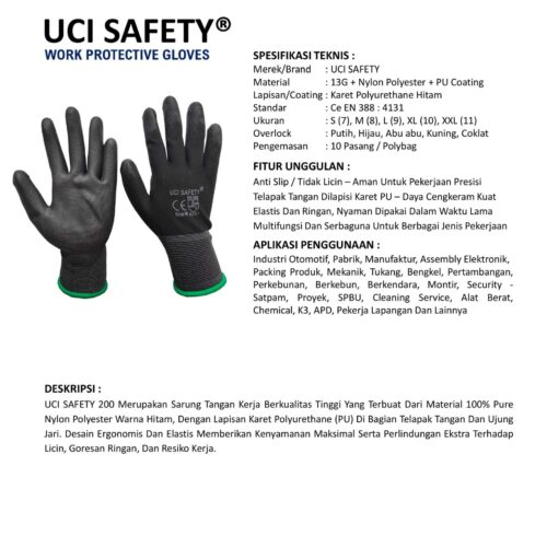 Jual Sarung Tangan Proyek Uci Safety Harga Terjangkau Balikpapan Kalimantan Timur