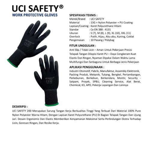 Sarung Tangan Karet Uci Safety Terbaik di Depok Jawa Barat