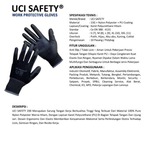 Sarung Tangan Otomotif Uci Safety Terbaik di Jayapura Papua