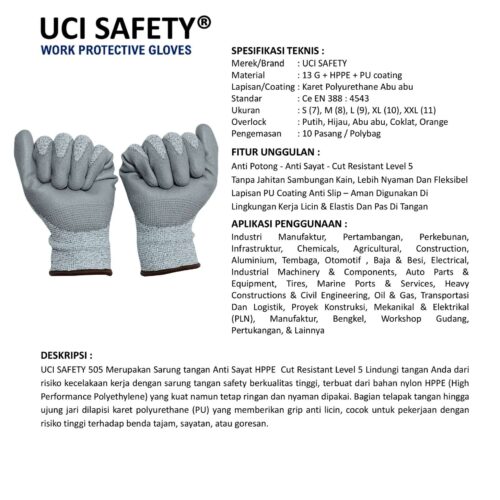 Karet Polyurethane Industri Telapak Tangan